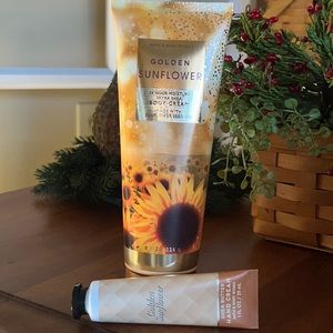 Bundle Bath and Body Works -Golden Sunflower Scent- Body Cream & Hand Cream NWT